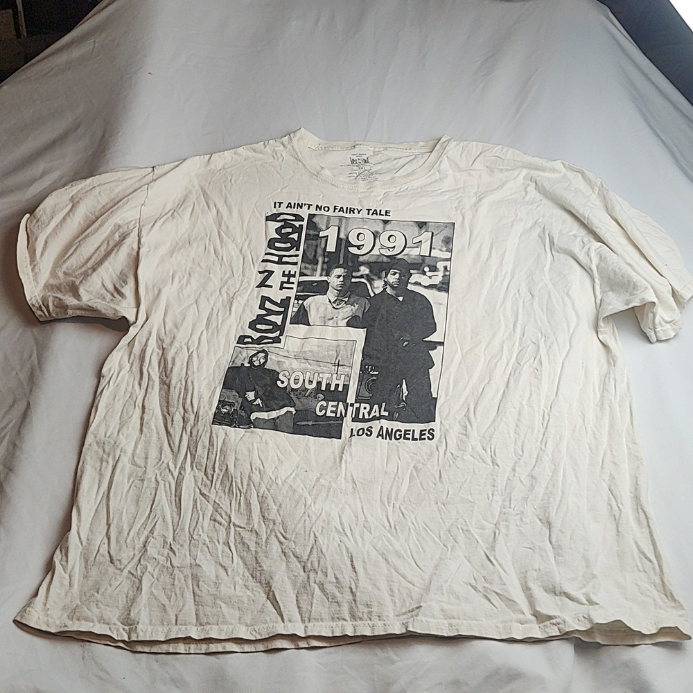 Boyz N The Hood T-Shirt 1991 South Central Los Angeles Graphic White Size 3XL